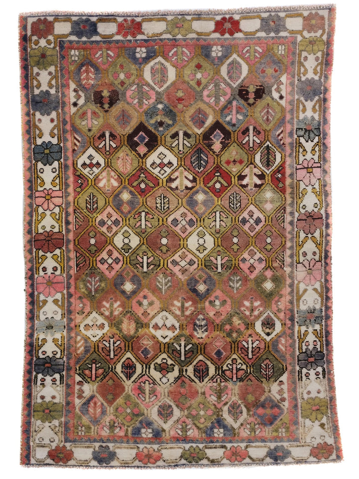 5x6 Vintage Oriental Rug | Handmade Area Rug | Hand Knotted Wool Rug for Living Room | Bedroom Rug | Office Rug | SHR1624