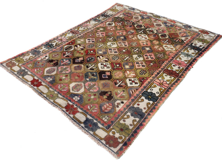 5x6 Vintage Oriental Rug | Handmade Area Rug | Hand Knotted Wool Rug for Living Room | Bedroom Rug | Office Rug | SHR1624
