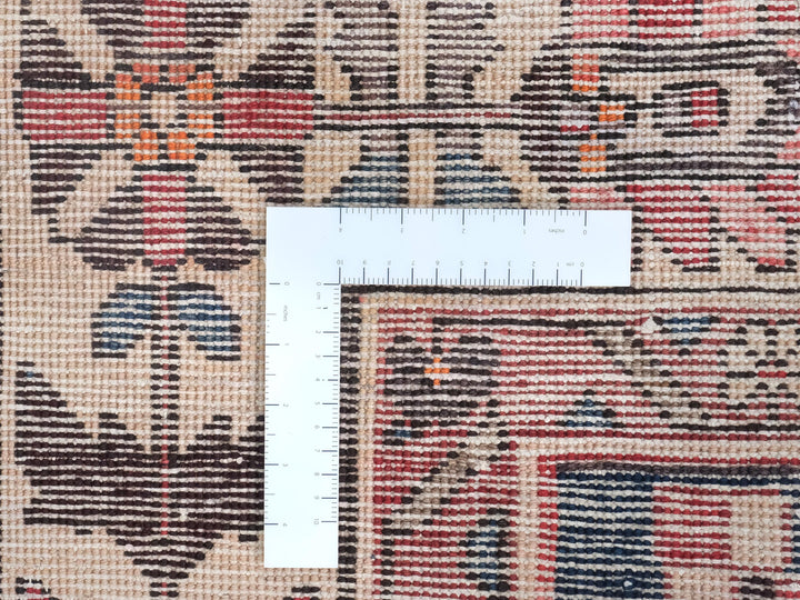 7x10 Vintage Rug, Hand-Knotted Rug, Low Pile Wool Rug, Bedroom Rug, Handwoven Organic Wool Living Room Rug, SHR1646