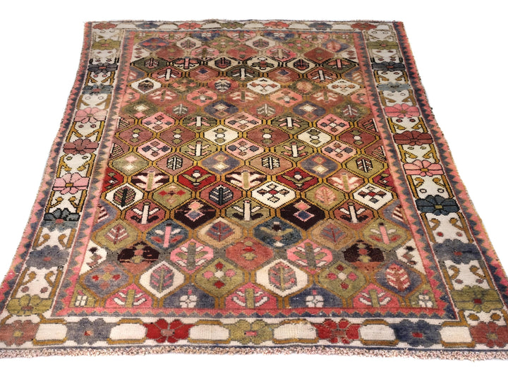 5x6 Vintage Oriental Rug | Handmade Area Rug | Hand Knotted Wool Rug for Living Room | Bedroom Rug | Office Rug | SHR1624