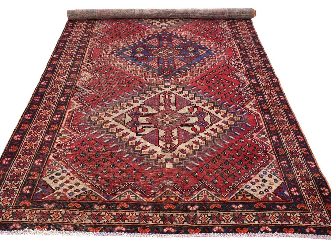 5x10 Vintage Oriental Rug | Handmade Style Area Rug | Hand Knotted Wool Rug for Living Room | Bedroom Rug | Office Rug | SHR1794