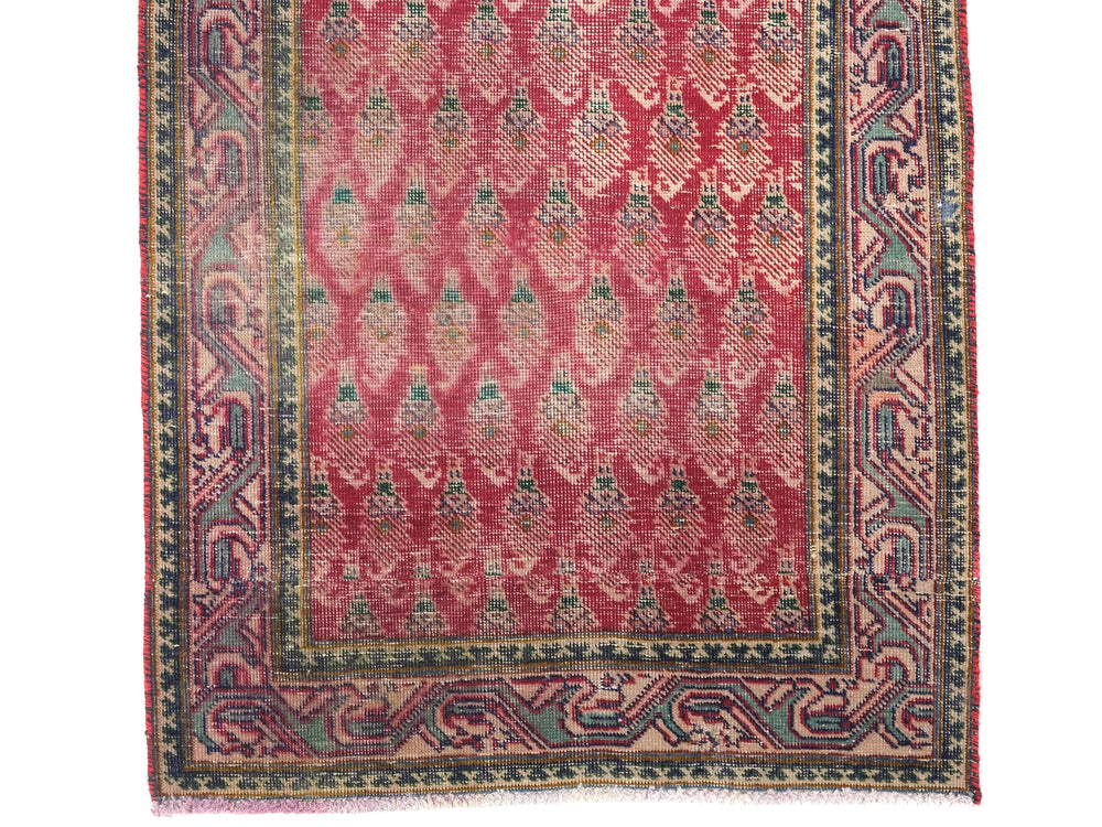 3x13 Vintage Oriental Rug, Hand-Knotted Wool Runner, Handmade Hallway Entryway Rug, Kitchen Throw Rug, Entryway Rug, Hallway Rug, SHR1804