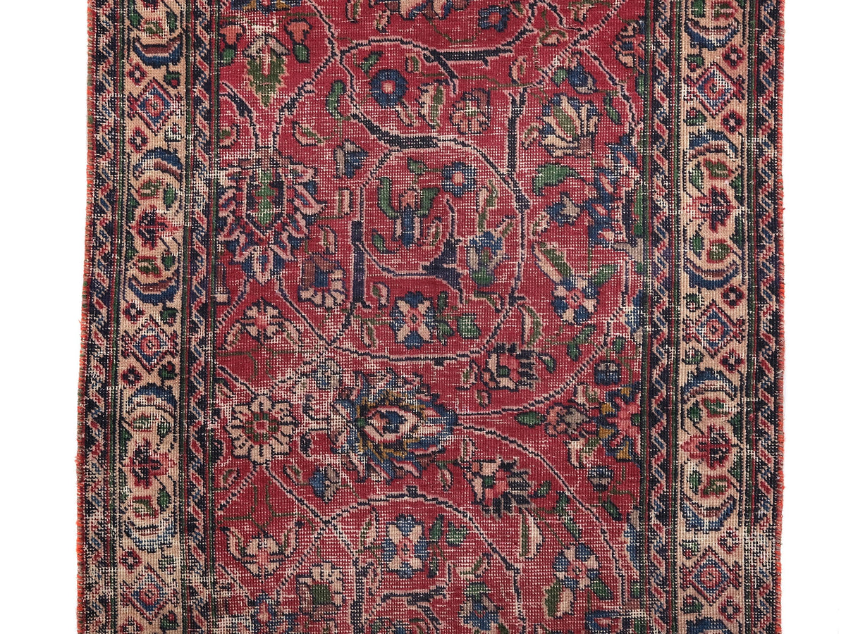 3x17 Vintage Rug, Persian Style Hand-Knotted Kitchen Runner Rug, Hallway Runner Rug, Staircase Runner Rug, Mud Room Runner Rug SHR1806