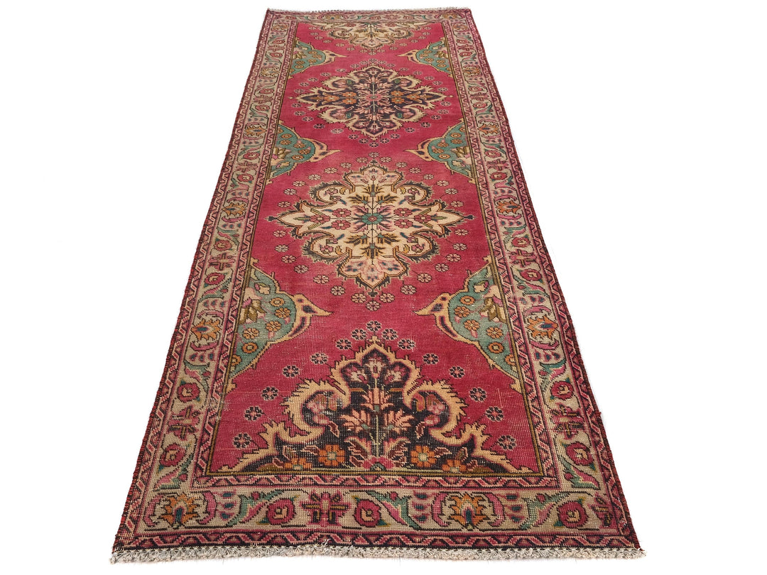 3x9 Handmade Vintage Rug, Wool Runner Rug, Antique Rug, Turkish Rug, Oriental Rug, Hallway Rug, Handmade Rug, SHR1821