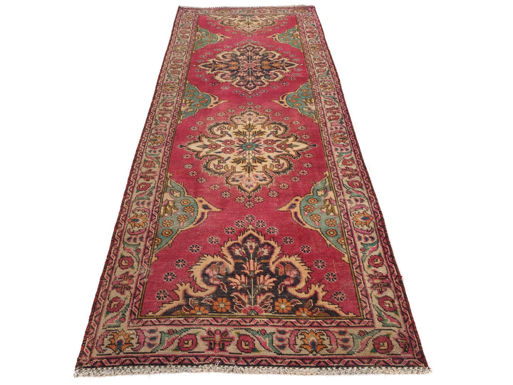 3x9 Handmade Vintage Rug, Wool Runner Rug, Antique Rug, Turkish Rug, Oriental Rug, Hallway Rug, Handmade Rug, SHR1821