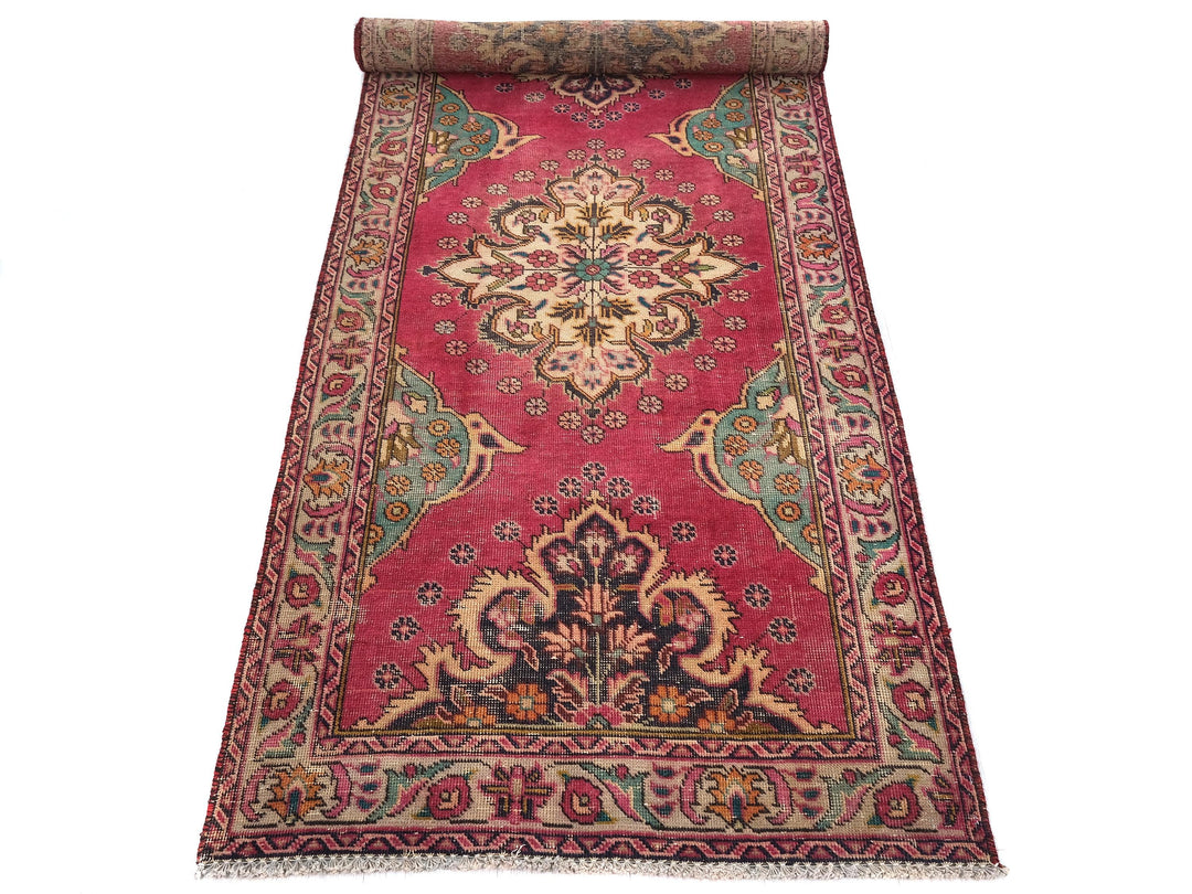 3x9 Handmade Vintage Rug, Wool Runner Rug, Antique Rug, Turkish Rug, Oriental Rug, Hallway Rug, Handmade Rug, SHR1821
