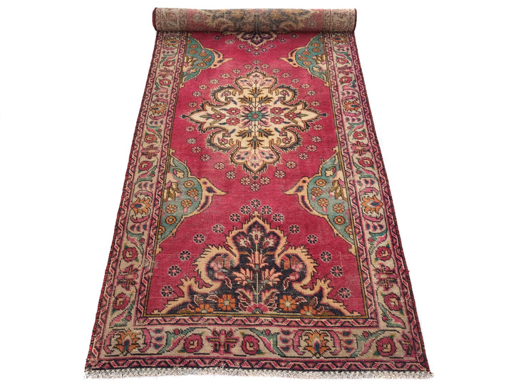 3x9 Handmade Vintage Rug, Wool Runner Rug, Antique Rug, Turkish Rug, Oriental Rug, Hallway Rug, Handmade Rug, SHR1821
