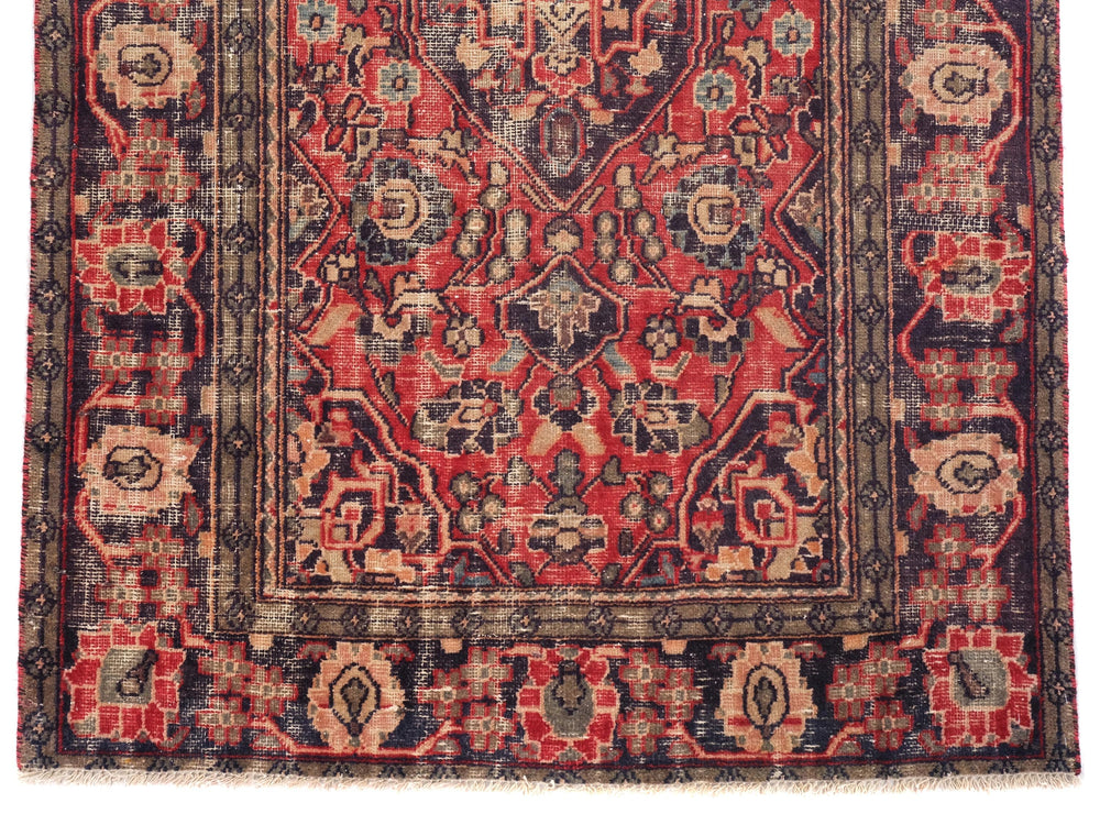4x6 Vintage Oriental Rug, Hand-Knotted Low Pile Wool Area Rug for Living Room, SHR1822