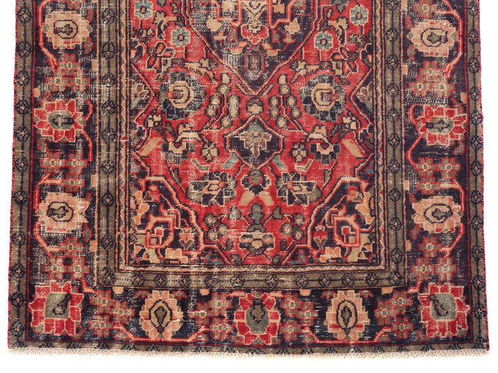4x6 Vintage Oriental Rug, Hand-Knotted Low Pile Wool Area Rug for Living Room, SHR1822
