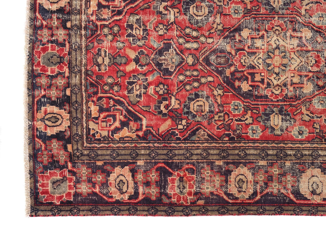4x6 Vintage Oriental Rug, Hand-Knotted Low Pile Wool Area Rug for Living Room, SHR1822