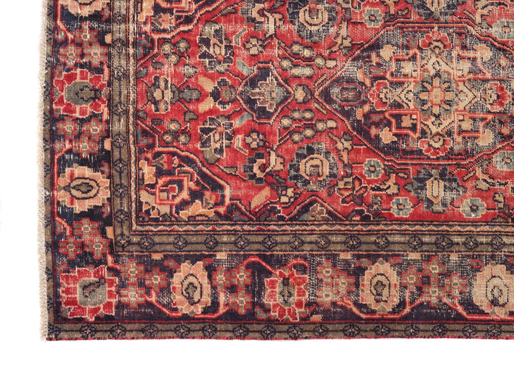 4x6 Vintage Oriental Rug, Hand-Knotted Low Pile Wool Area Rug for Living Room, SHR1822