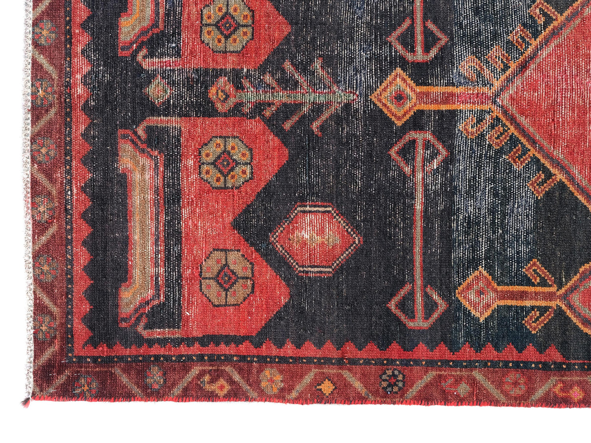 3x9 Vintage Rug, Persian Style Hand-Knotted Kitchen Runner Rug, Hallway Runner Rug, Staircase Runner Rug, Foyer Rug, SHR1836