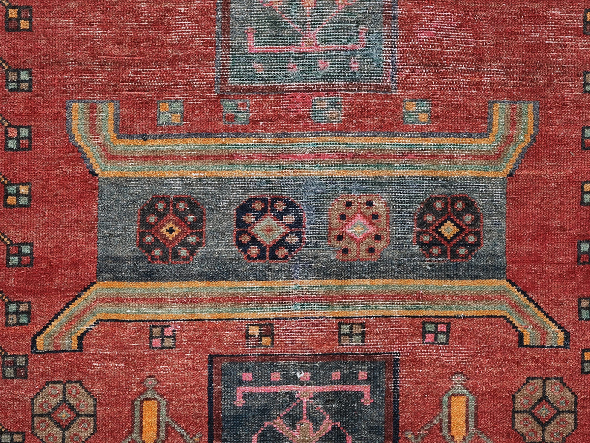 3x9 Vintage Rug, Persian Style Hand-Knotted Kitchen Runner Rug, Hallway Runner Rug, Staircase Runner Rug, Foyer Rug, SHR1836