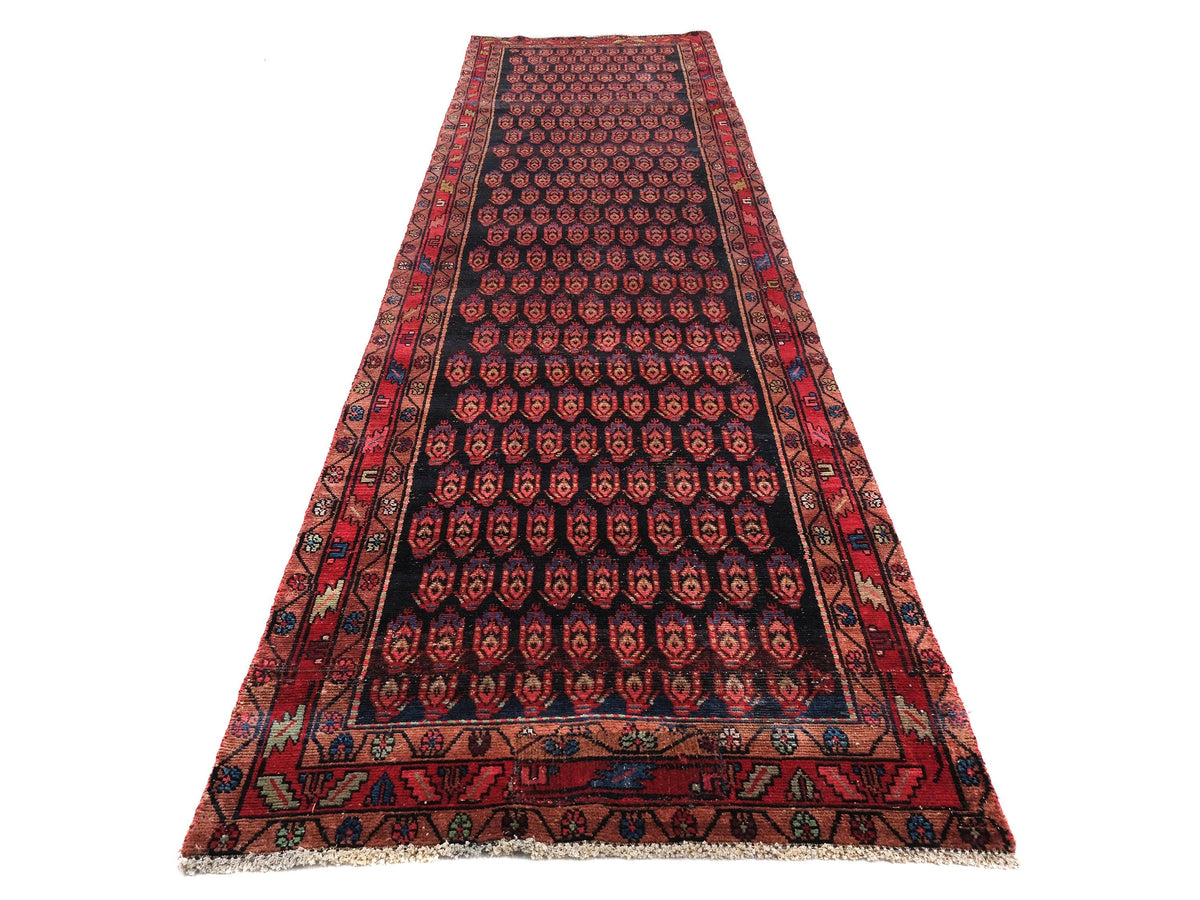 3x11 Vintage Rug, Persian Style Hand-Knotted Kitchen Runner Rug, Hallway Runner Rug, Staircase Runner Rug, Foyer Rug, SHR1857