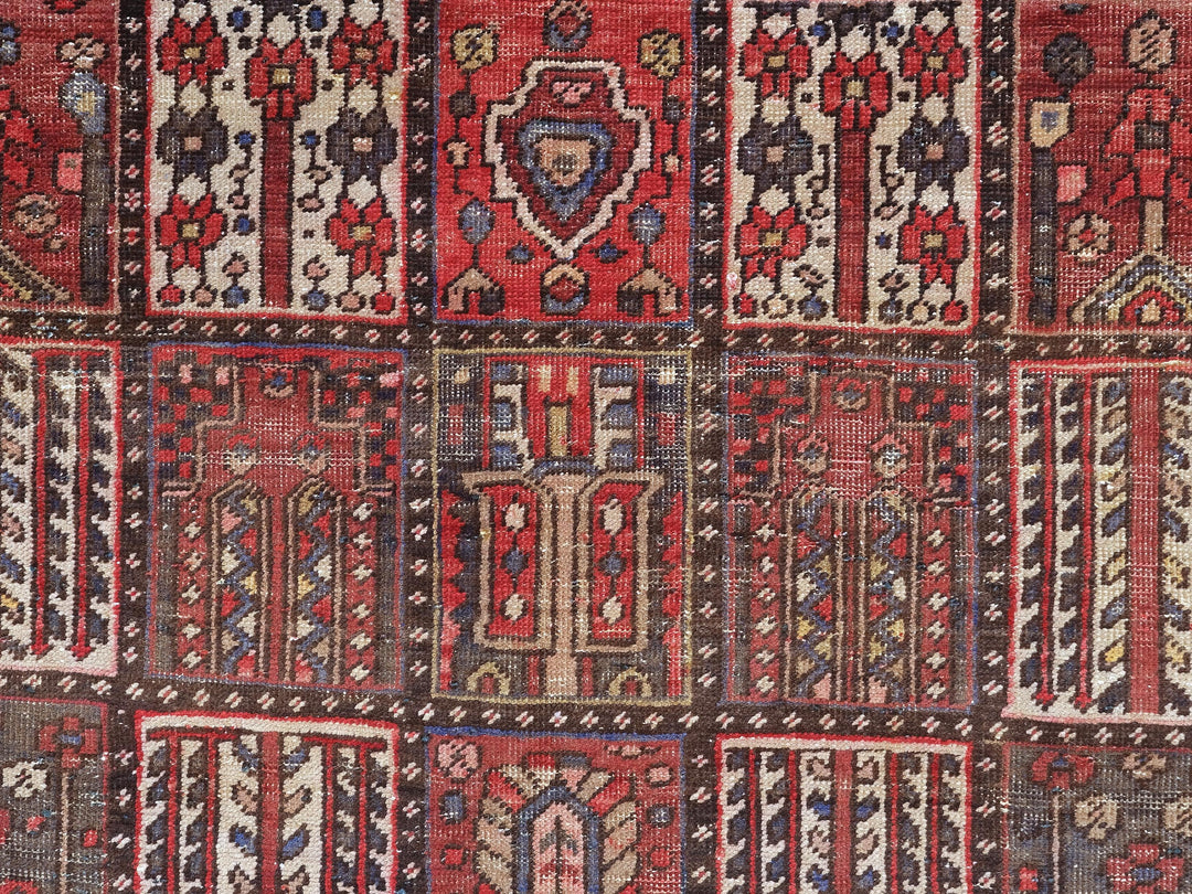 6x10 Vintage Rug, Low Pile Wool Rug, Hand-Knotted Rug, Bedroom Rug, Handmade Organic Wool Living Room Rug,SHR1784
