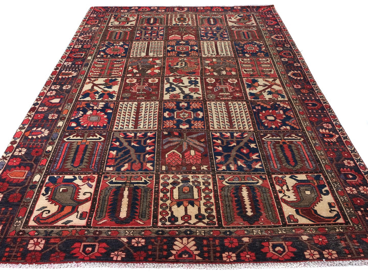 7x10 Vintage Oriental Rug | Handmade Area Rug | Hand Knotted Wool Rug for Living Room | Bedroom Rug | Office Rug| SHR1788