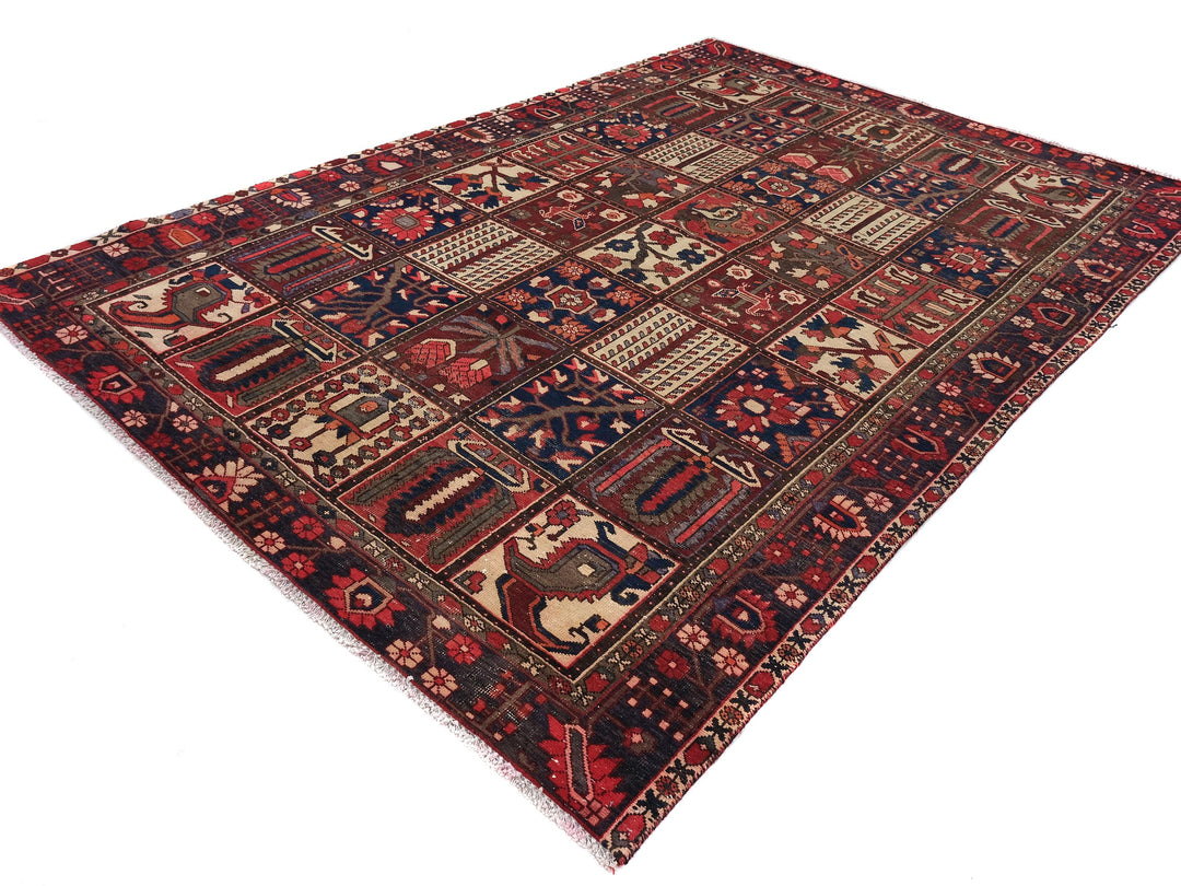 7x10 Vintage Oriental Rug | Handmade Area Rug | Hand Knotted Wool Rug for Living Room | Bedroom Rug | Office Rug| SHR1788