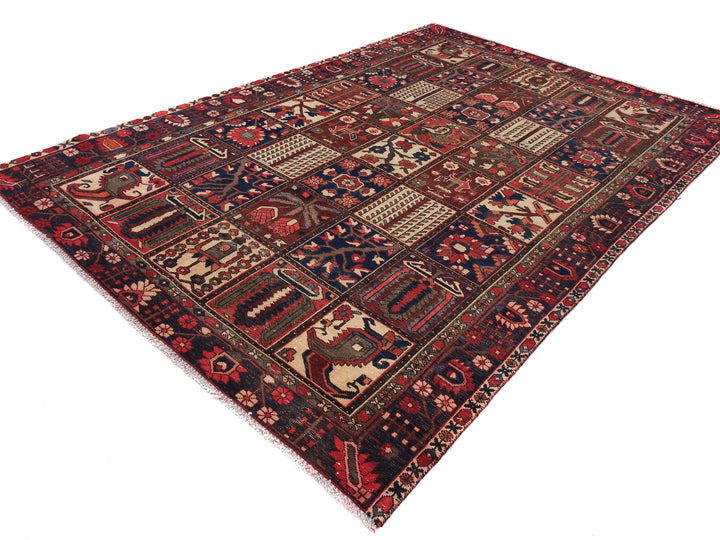 7x10 Vintage Oriental Rug | Handmade Area Rug | Hand Knotted Wool Rug for Living Room | Bedroom Rug | Office Rug| SHR1788