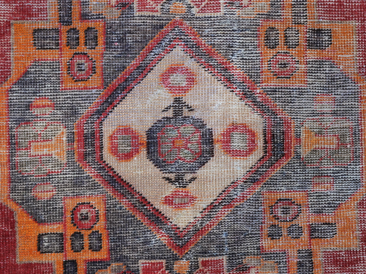 4x6 Vintage Runner Rug, Oriental Turkish Anatolian Rug, Handwoven Low Pile Organic Dyes Wool, Kitchen Runner, Hallway Rug, SHR1888