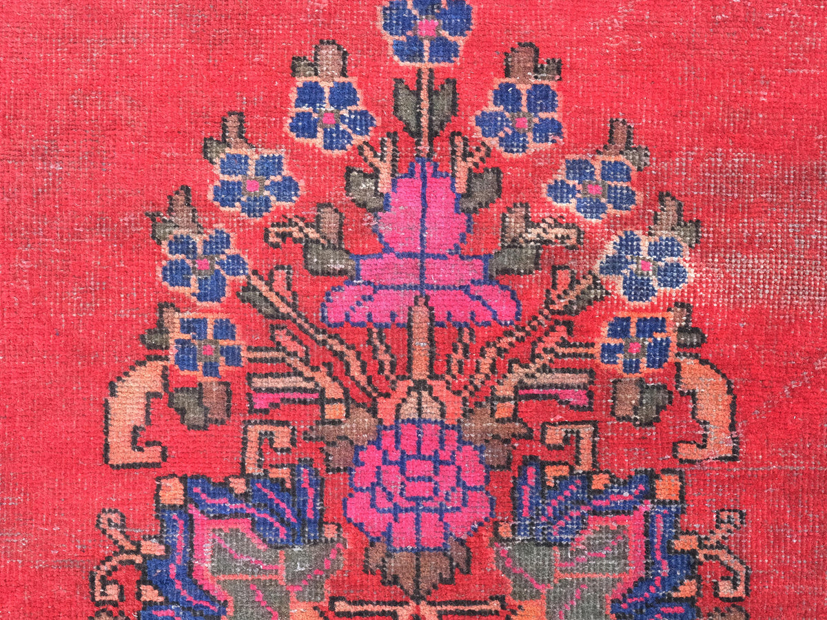 4x10 Vintage Rug, Persian Style Hand-Knotted Kitchen Runner Rug, Hallway Runner Rug, Staircase Runner Rug, Foyer Rug,  SHR1890