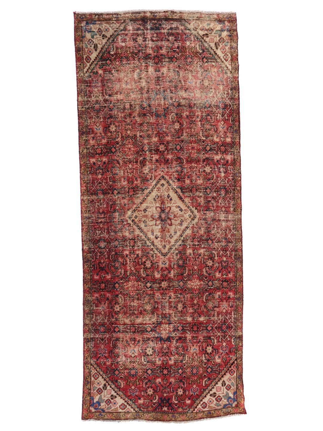 4x10 Vintage Rug | Handcrafted Oriental Wool Rug | Low Pile Area Rug for Office or Home | Bedroom Rug | Living Room Rug SHR1931