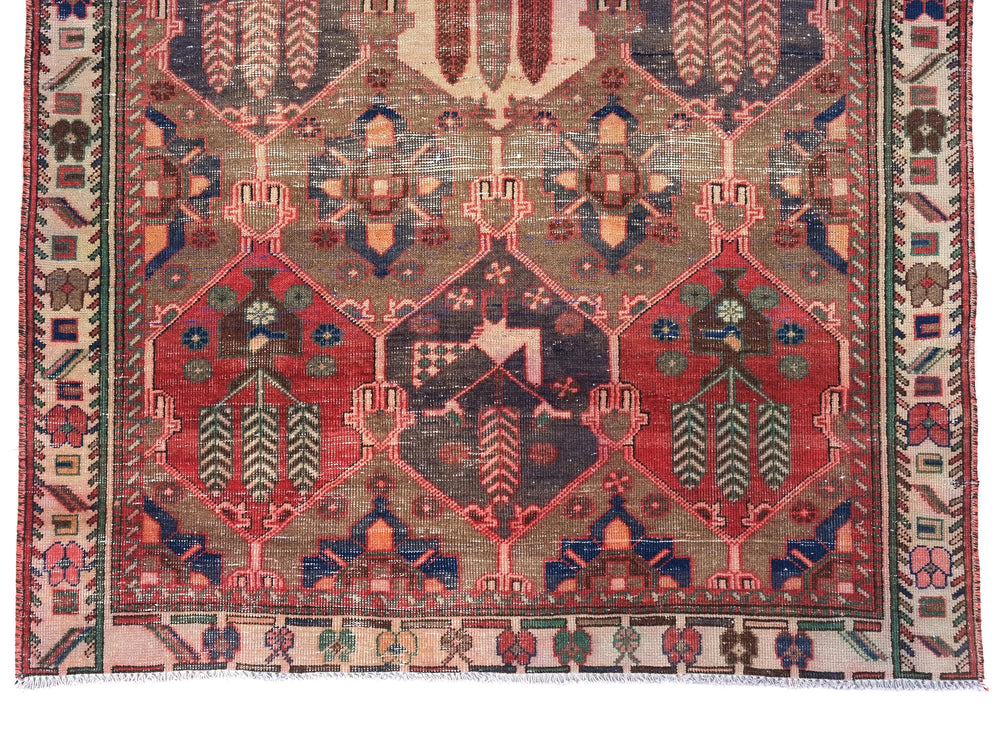 5x10 Vintage Oriental Rug | Handmade Area Rug | Hand-Knotted Wool Rug for Living Room | Bedroom Rug | Office Rug | SHR1936