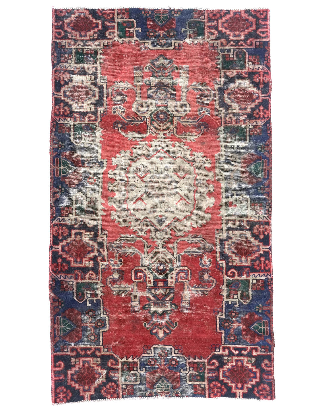 4x7 Vintage Oriental Rug | Handmade Area Rug | Hand-Knotted Wool Rug for Living Room | Bedroom Rug | Office Rug | SHR1947