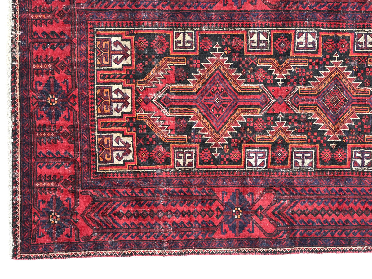 3x10 Vintage Rug, Persian Style Hand-Knotted Kitchen Runner Rug, Hallway Runner Rug, Staircase Runner Rug, Foyer Rug, SHR1948