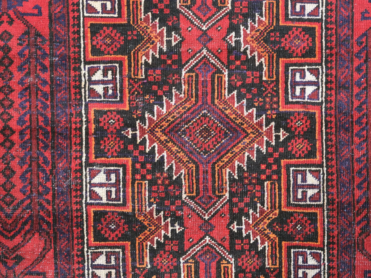 3x10 Vintage Rug, Persian Style Hand-Knotted Kitchen Runner Rug, Hallway Runner Rug, Staircase Runner Rug, Foyer Rug, SHR1948