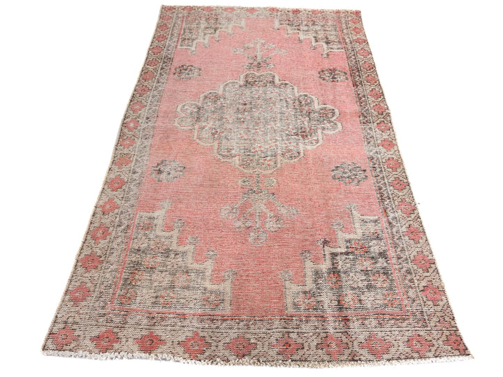 4x7 Vintage Area Rug, Pakistani Rug, Handwoven Organic Wool Living Room Rug, Dining Room Rug, SHR1949
