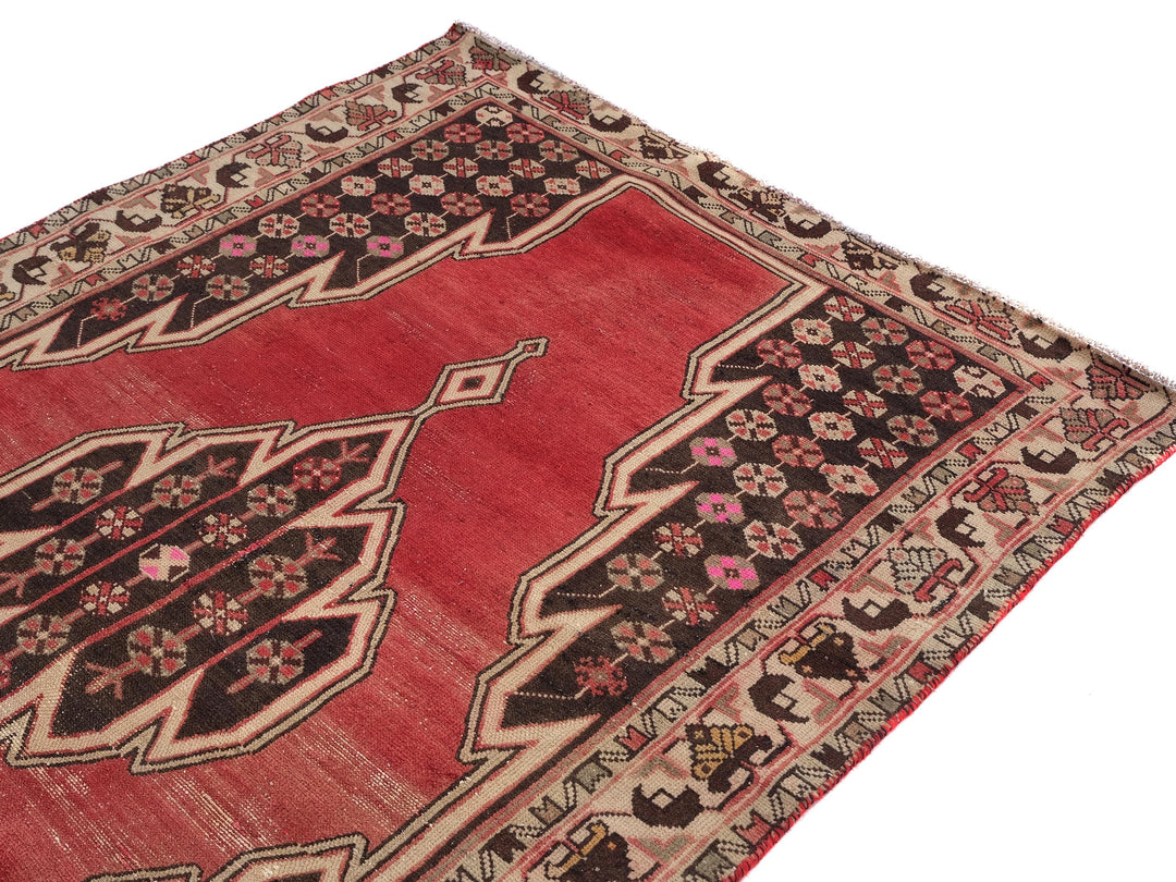 4x6 Turkmen Bokhara Vintage Rug, Hand-Knotted Oriental Rug for Foyer, Kitchen Rug, Small Area Rug, SHR1966