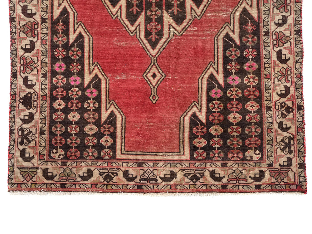 4x6 Turkmen Bokhara Vintage Rug, Hand-Knotted Oriental Rug for Foyer, Kitchen Rug, Small Area Rug, SHR1966