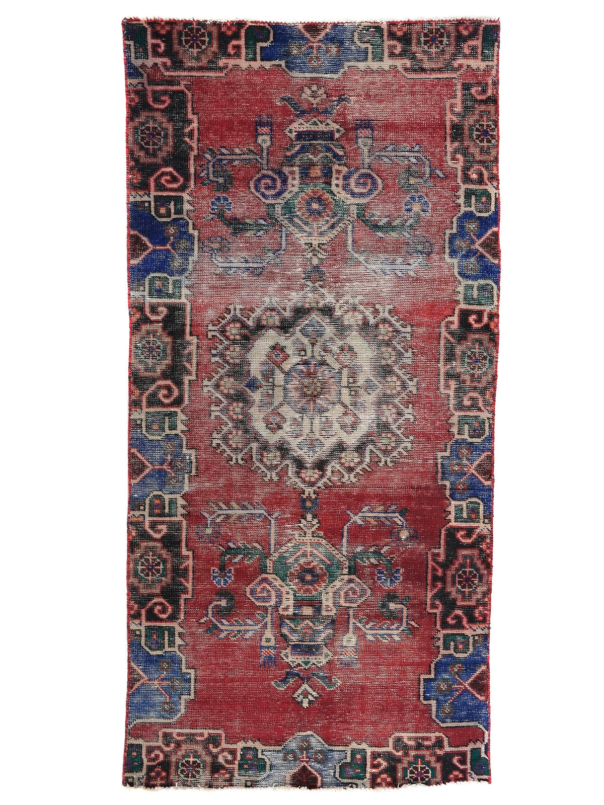 4x7 Vintage Rug, Red Turkish Rug, Handmade Oushak Rug, Bedroom Rug, Office Rug, Anatolian Rug, Designer Rug, Antique Rug, SHR1970