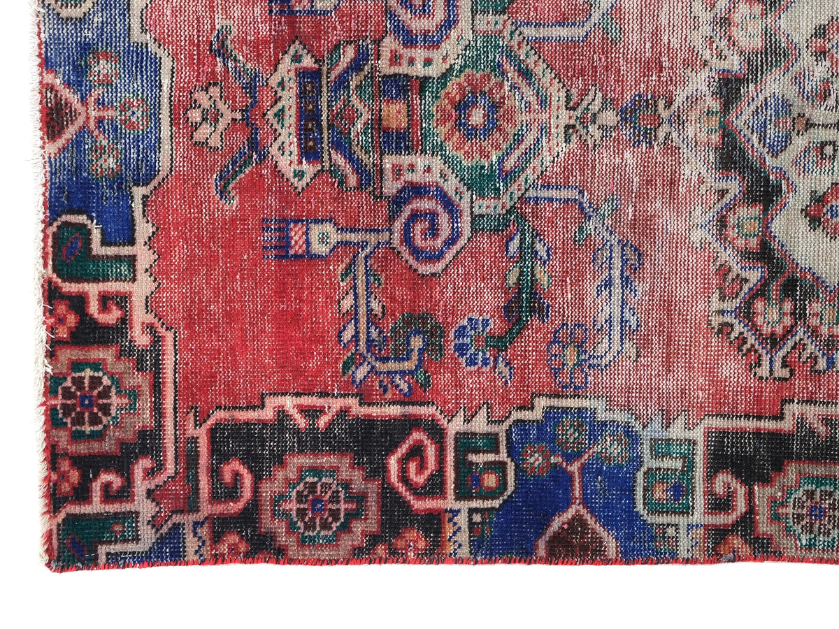 4x7 Vintage Rug, Red Turkish Rug, Handmade Oushak Rug, Bedroom Rug, Office Rug, Anatolian Rug, Designer Rug, Antique Rug, SHR1970