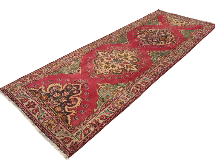 3x9 Handmade Vintage Rug, Wool Runner Rug, Antique Rug, Turkish Rug, Oriental Rug, Hallway Rug, Handmade Rug, SHR1821