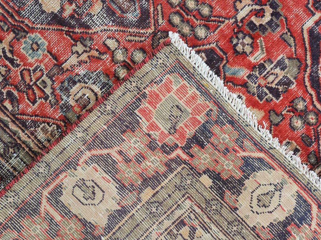 4x6 Vintage Oriental Rug, Hand-Knotted Low Pile Wool Area Rug for Living Room, SHR1822