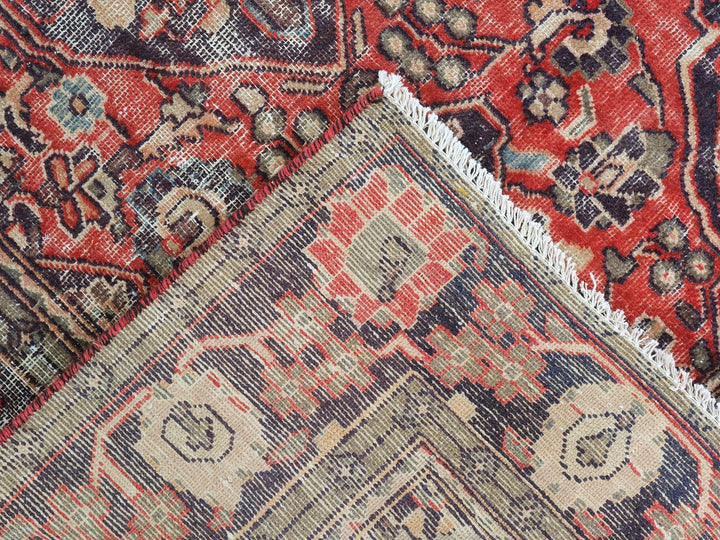 4x6 Vintage Oriental Rug, Hand-Knotted Low Pile Wool Area Rug for Living Room, SHR1822