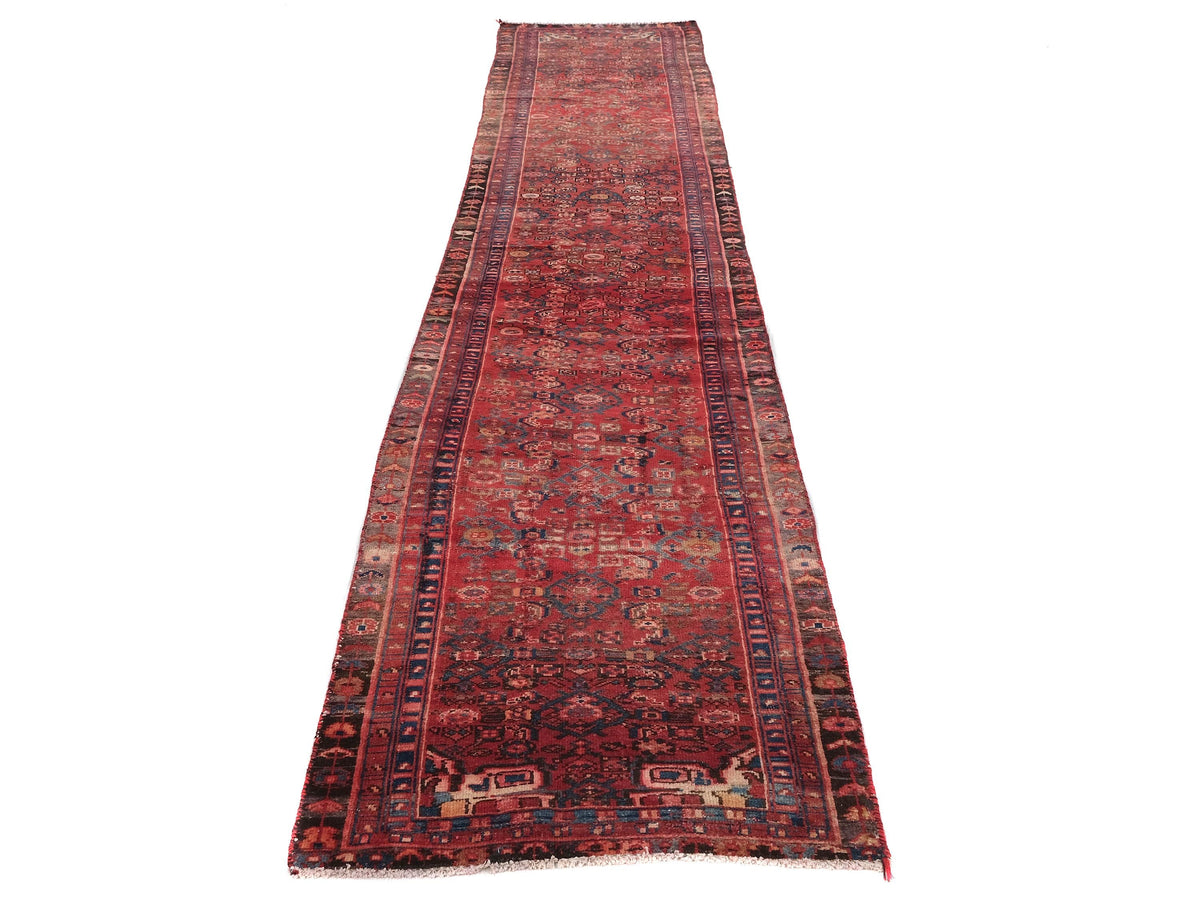 3x13 Vintage Rug, Persian Style Hand-Knotted Kitchen Runner Rug, Hallway Runner Rug, Staircase Runner Rug, Foyer Rug,  SHR1839