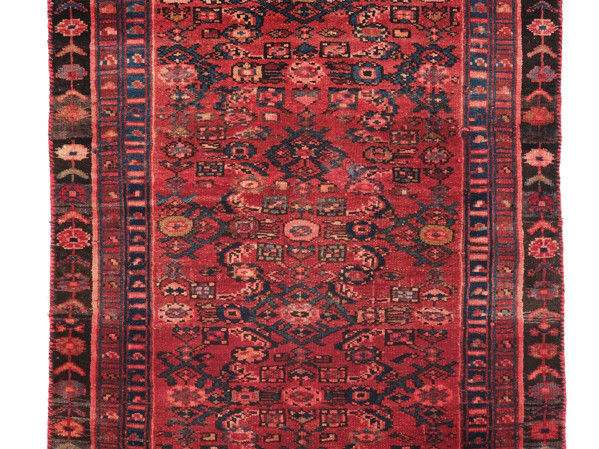 3x13 Vintage Rug, Persian Style Hand-Knotted Kitchen Runner Rug, Hallway Runner Rug, Staircase Runner Rug, Foyer Rug,  SHR1839