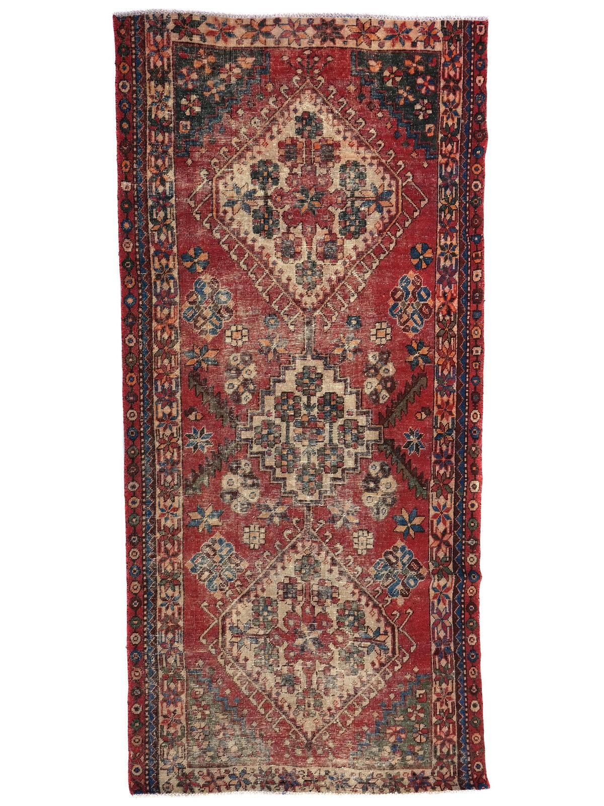 5x9 Hand-Knotted Geometric Wool Area Rug for Geometric Living or Dining Room, Natural Wool Office Rug, SHR1866