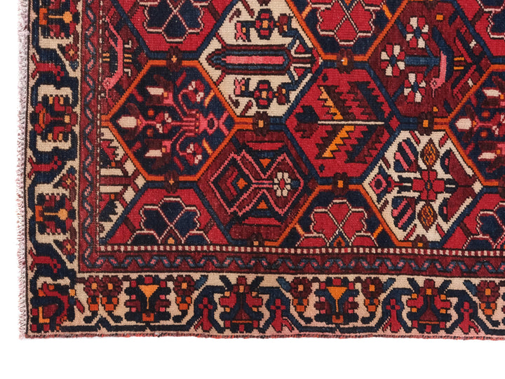 3x9 Hand-Knotted Wool Runner Rug - Geometric Hallway or Kitchen Rug - Natural Wool Rug for Entryway, SHR1680