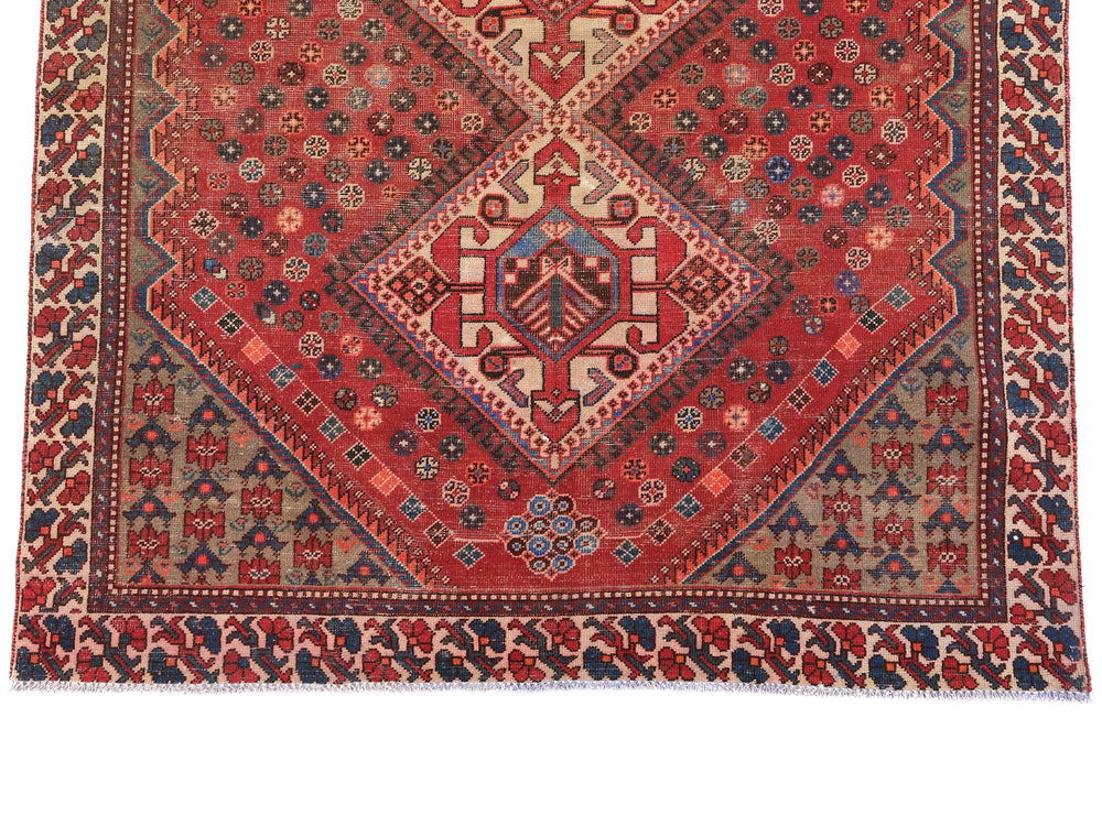 6x9 Handmade Vintage Rug | Oriental  Rug | Organic Wool Area Rug for Bedroom | Hand Knotted Wool Rug for Living Room | SHR1783