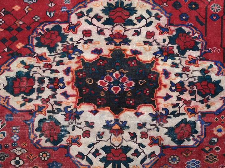 6x9 Vintage Rug, Low Pile Wool Rug, Hand-Knotted Rug, Bedroom Rug, Handmade Organic Wool Living Room Rug, SHR1789