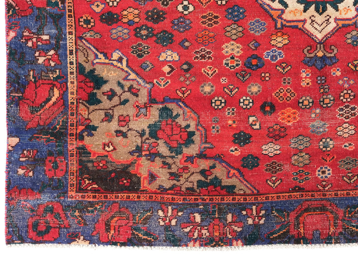 6x9 Vintage Rug, Low Pile Wool Rug, Hand-Knotted Rug, Bedroom Rug, Handmade Organic Wool Living Room Rug, SHR1789