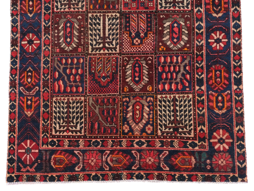 5.09x8.89 Hand-Knotted Accent Rug, Vintage Organic Wool Living Room Rug, Handmade in Pakistan – SHR1652
