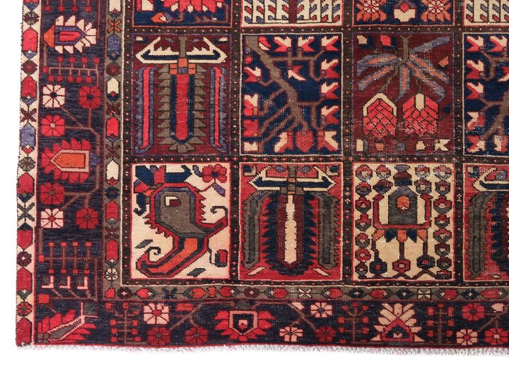7x10 Vintage Oriental Rug | Handmade Area Rug | Hand Knotted Wool Rug for Living Room | Bedroom Rug | Office Rug| SHR1788
