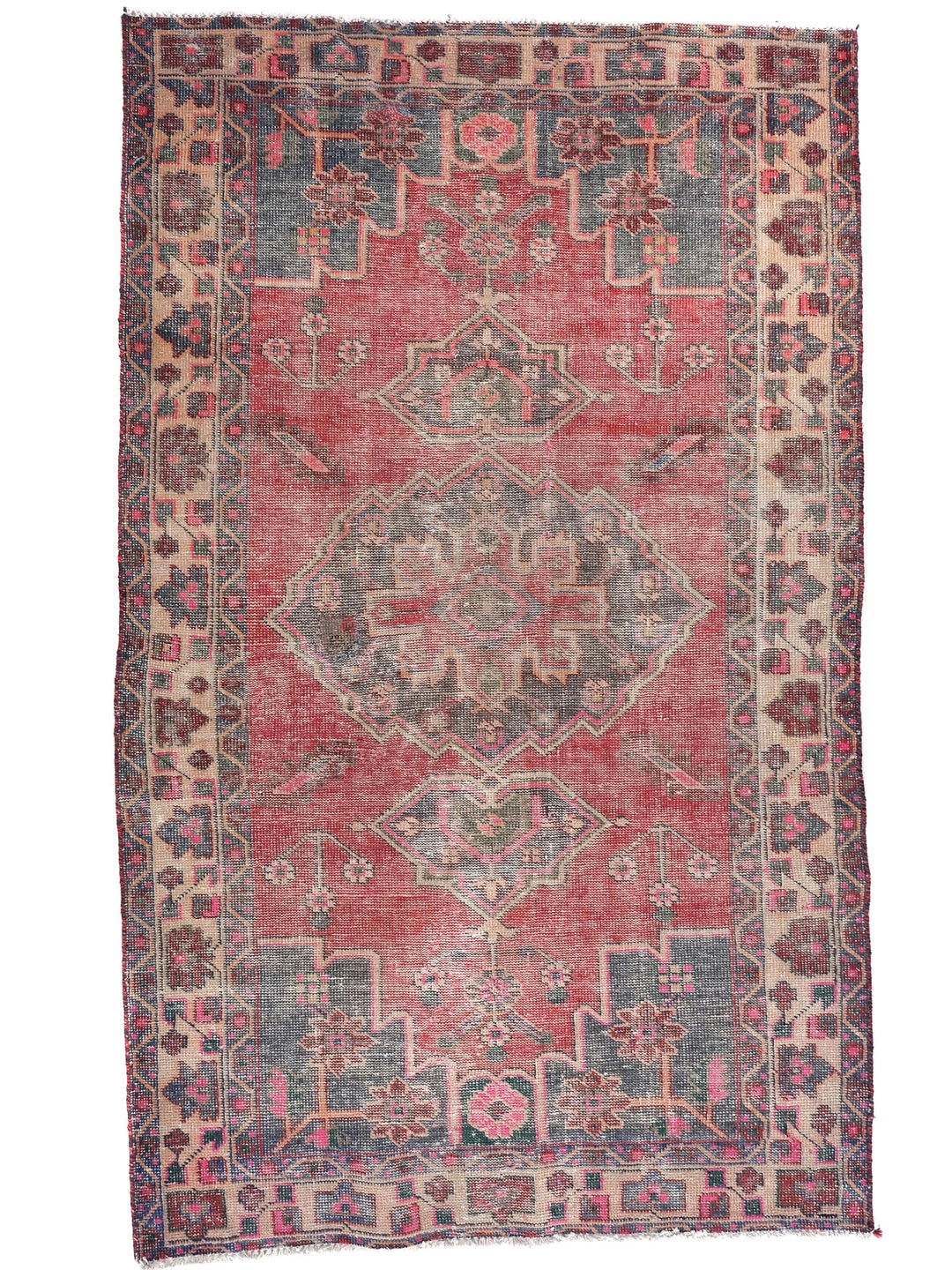 4x7 Vintage Rug, Handmade Oriental Area Rug, Handcrafted Wool Rug for Home Decor, Bedroom Rug, Rug For Living Room,  SHR1914