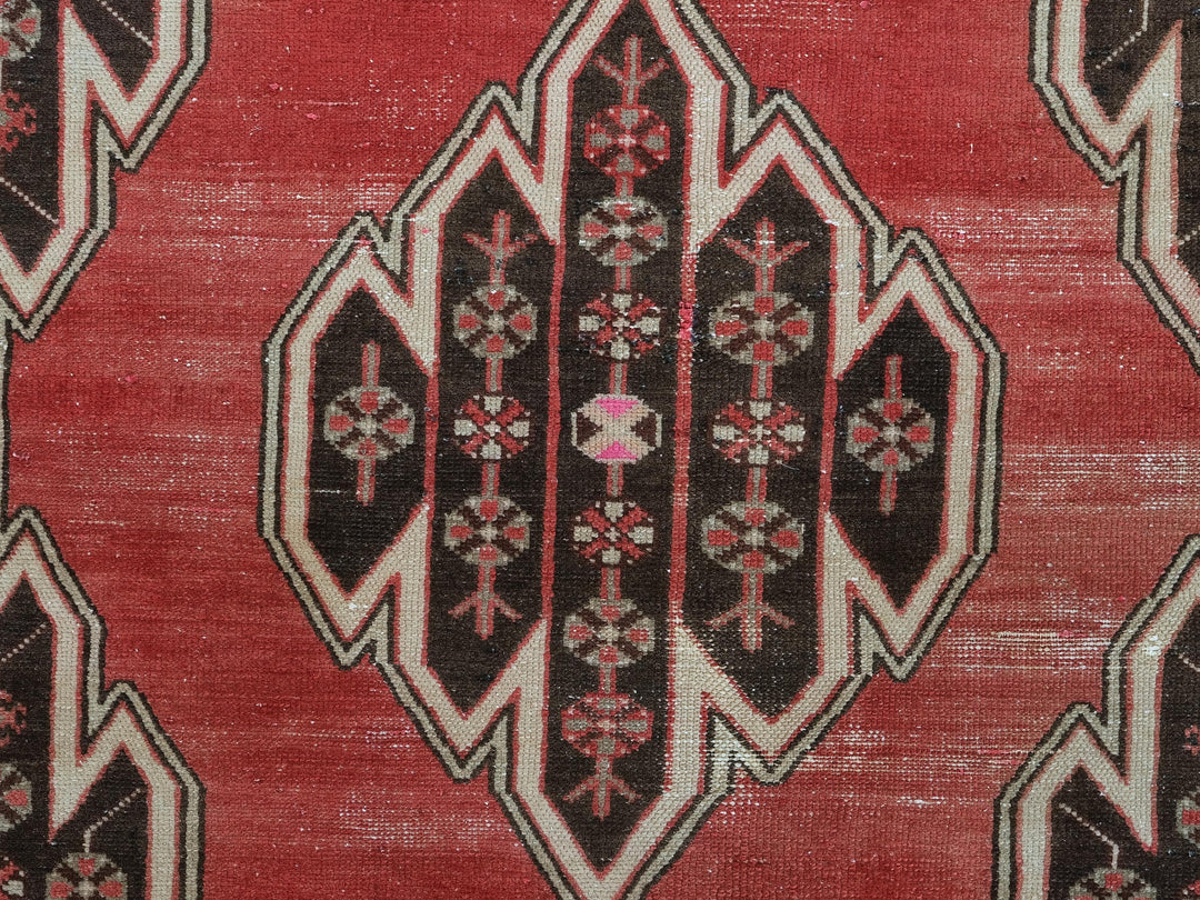 4x6 Turkmen Bokhara Vintage Rug, Hand-Knotted Oriental Rug for Foyer, Kitchen Rug, Small Area Rug, SHR1966