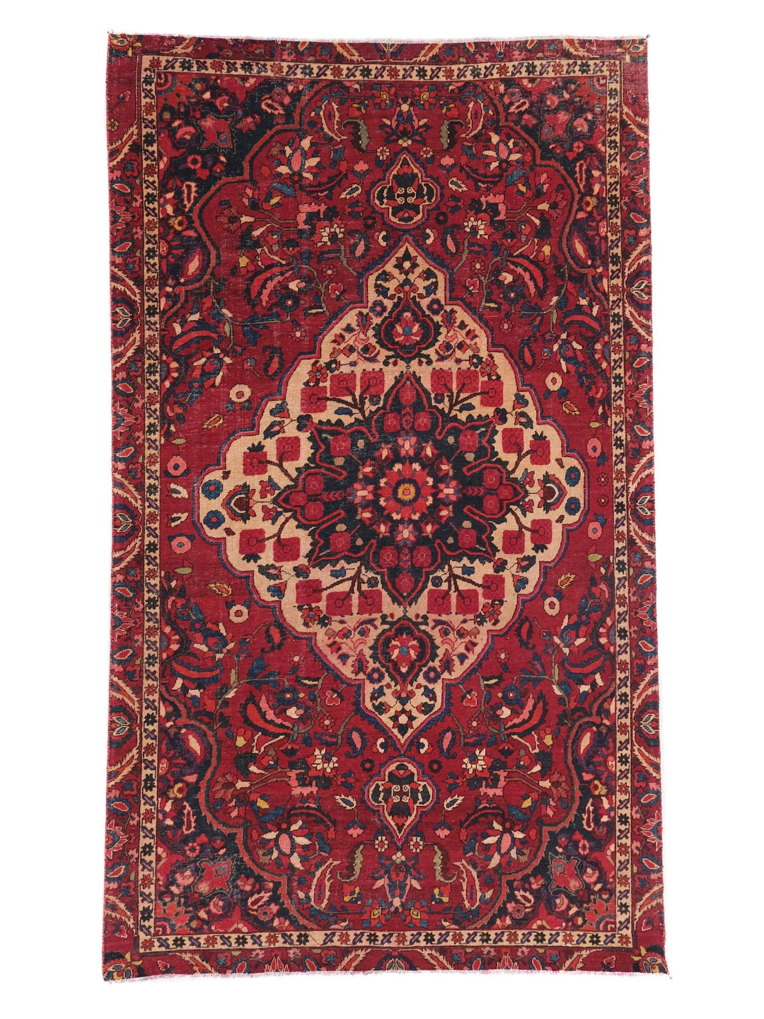 6x10 Vintage Oriental Hand-Knotted Area for Office or Bedroom, Living Room Rug, Office Rug, SHR1753
