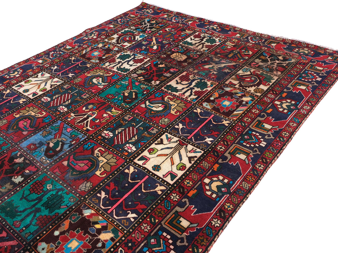 6x9 Vintage Oriental Rug | Handmade Area Rug | Hand-Knotted Wool Rug for Living Room | Bedroom Rug | Office Rug, SHR1757
